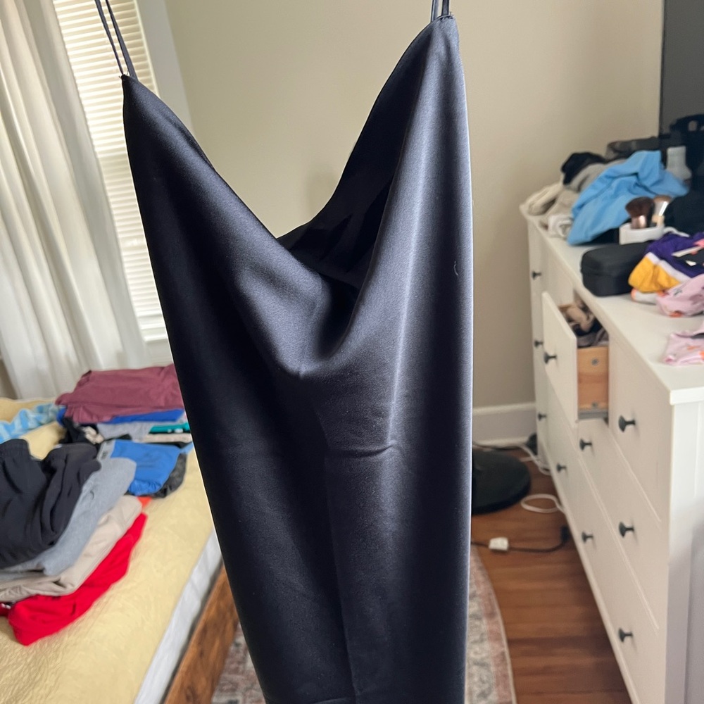 Abercrombie & Fitch Black Satin Dress